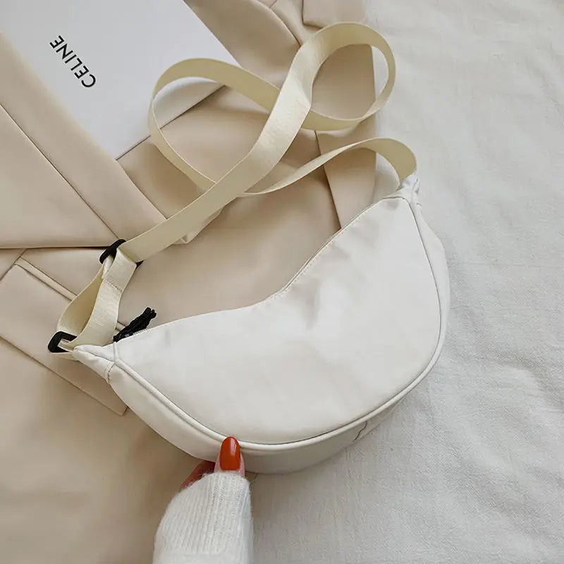 Nylon Messenger Bag Lightweight Small Shoulder Armpit Canvas Bag