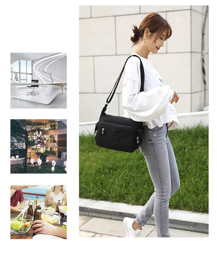 Nylon Multifunction Ladies Messenger Bags Women Shoulder Bags for Girls