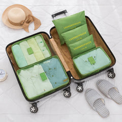 6-Piece Durable Nylon Packing Cube Travel Bag System