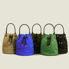 Padded Bucket Bag Quilted Women Handbags Down Cotton Shoulder Crossbody Bags