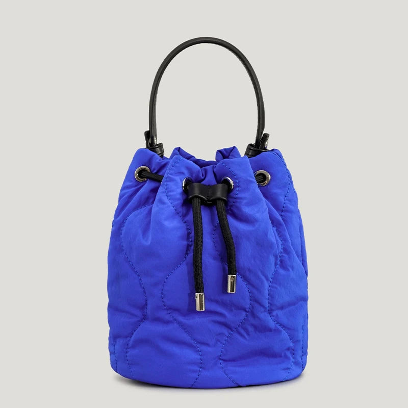 Padded Bucket Bag Quilted Women Handbags Down Cotton Shoulder Crossbody Bags