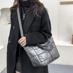 Quilted Nylon Crossbody Bag for Women