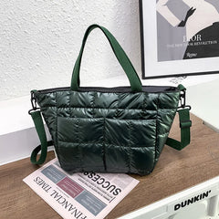 Quilted Nylon Crossbody Bag for Women