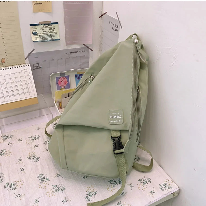 Nylon School Bags Teenage Girls Large Capacity Laptop Backpacks