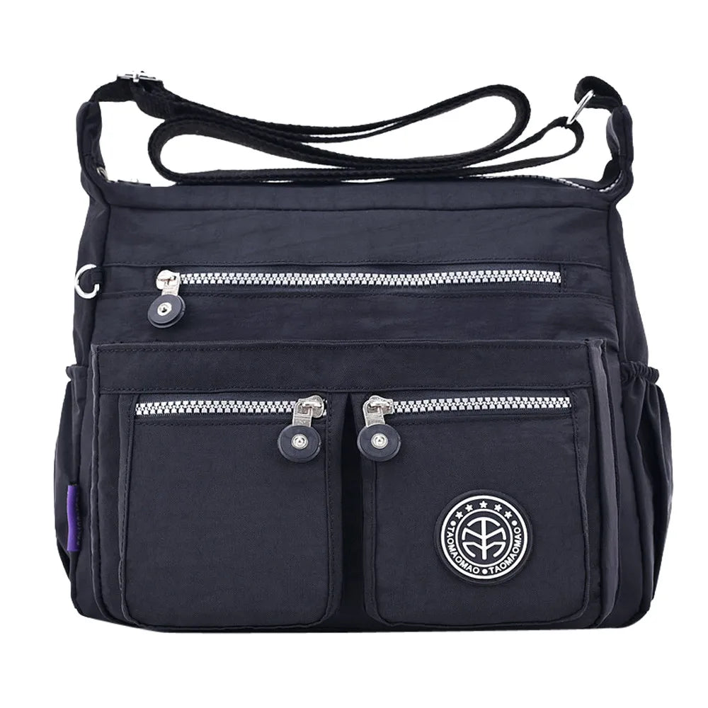 Women's Waterproof Nylon Shoulder Bag Crossbody Handbag