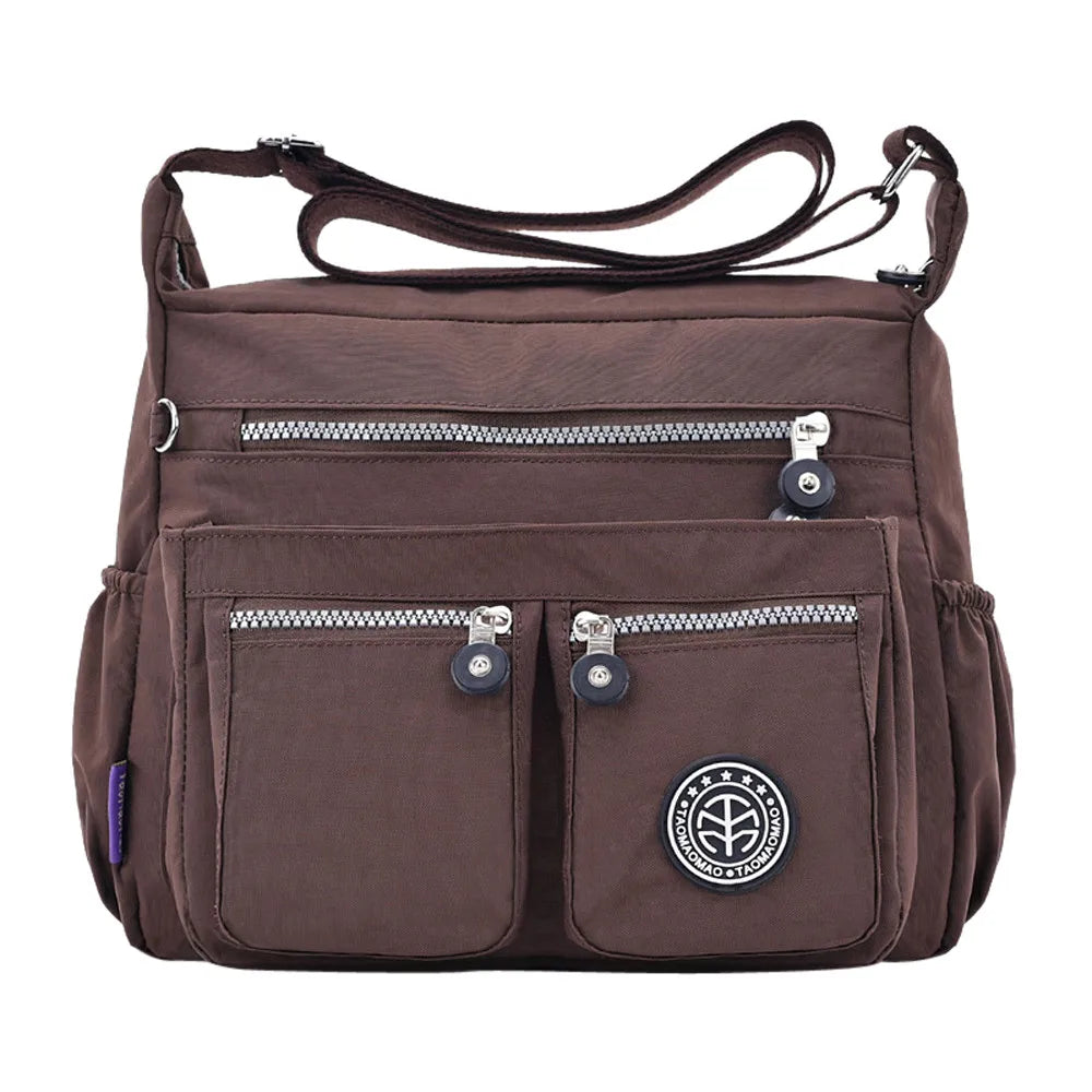 Women's Waterproof Nylon Shoulder Bag Crossbody Handbag