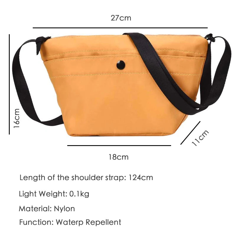 Nylon Shoulder Bag Crossbody Messenger Handbag Small Bolsa Masculina