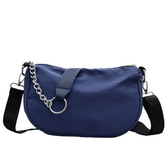 Retro Nylon Shoulder Bag Women Chain Underarm Purse Handbag