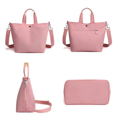 Nylon Shoulder Bag Vintage Shopping Zipper Student Bookbag Handbags Tote