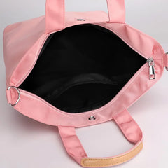 Nylon Shoulder Bag Vintage Shopping Zipper Student Bookbag Handbags Tote