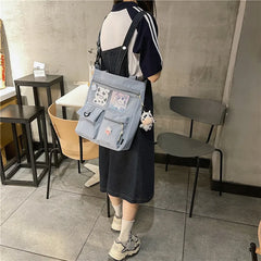 Nylon Shoulder Bags Women Harajuku Large Capacity Zipper Crossbody Bag