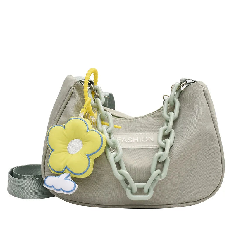 Nylon Small Crossbody Bag Women Shoulder Underarm Bag