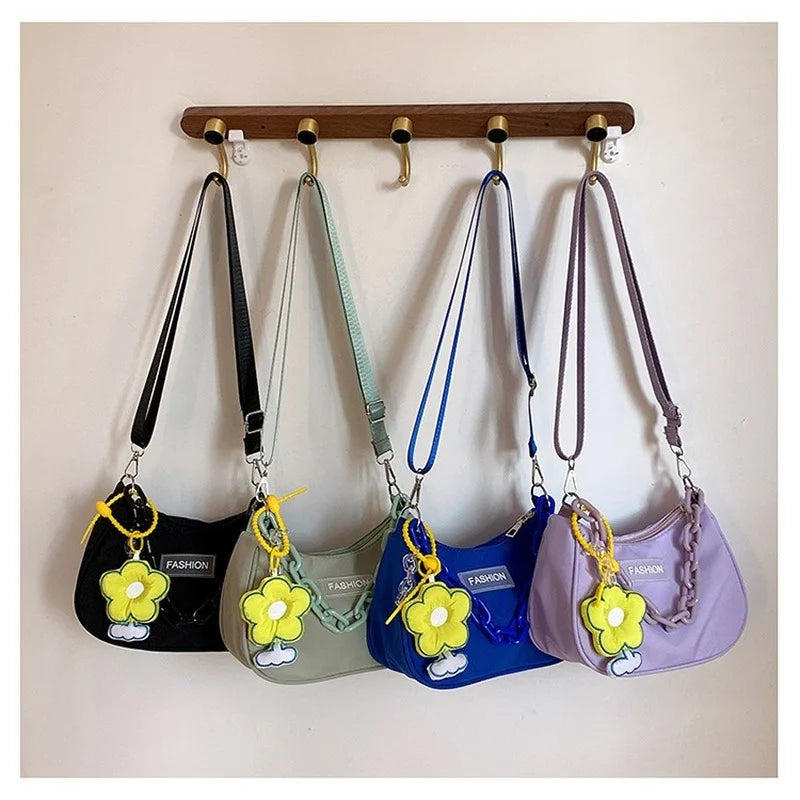 Nylon Small Crossbody Bag Women Shoulder Underarm Bag