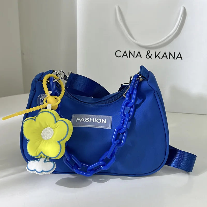 Nylon Small Crossbody Bag Women Shoulder Underarm Bag