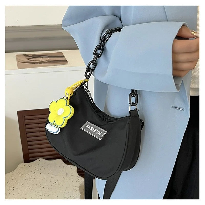 Nylon Small Crossbody Bag Women Shoulder Underarm Bag