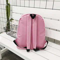 Small Fresh Leaf Print Schoolbag for Women, Nylon Student Backpack