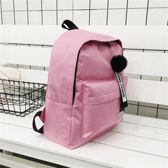 Small Fresh Leaf Print Schoolbag for Women, Nylon Student Backpack