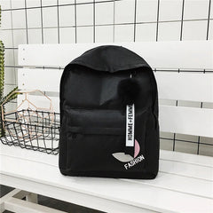 Small Fresh Leaf Print Schoolbag for Women, Nylon Student Backpack
