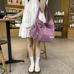 Nylon Tote Bag Shopper Bag Women Handbags Girls Casual Solid Large Capacity
