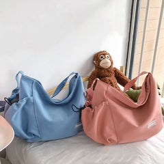 Nylon Tote Bag Shopper Bag Women Handbags Girls Casual Solid Large Capacity