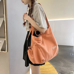 Nylon Tote Bag Shopper Bag Women Handbags Girls Casual Solid Large Capacity