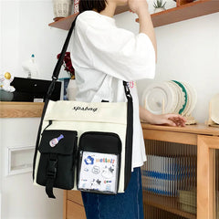 Nylon Tote Bag Women Handbags Shoppers Casual Style Large Capacity Print