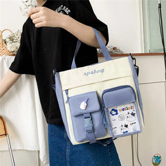 Nylon Tote Bag Women Handbags Shoppers Casual Style Large Capacity Print