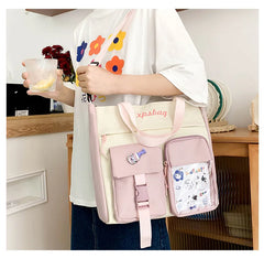 Nylon Tote Bag Women Handbags Shoppers Casual Style Large Capacity Print