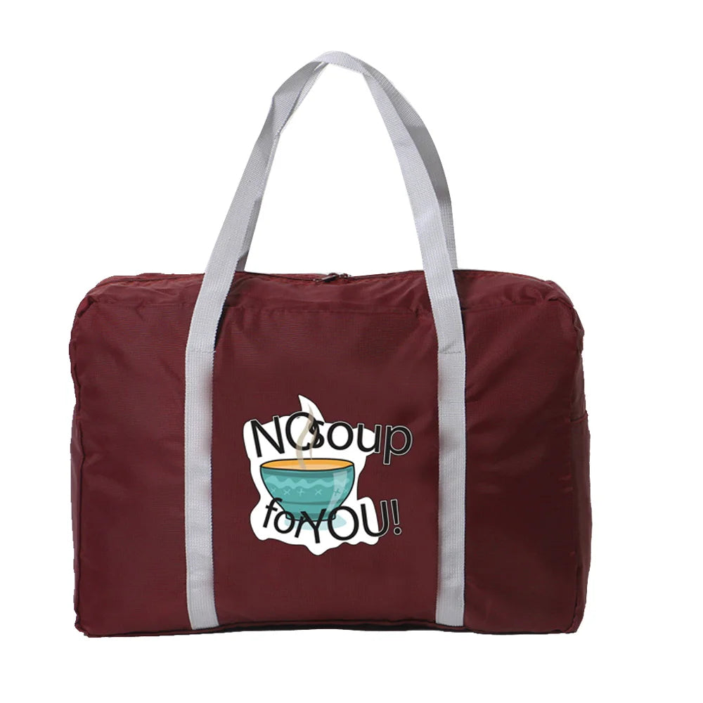 Nylon Travel Bags Women Foldable Luggage Tote Large Capacity Portable Duffle Bag