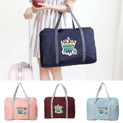 Nylon Travel Bags Women Foldable Luggage Tote Large Capacity Portable Duffle Bag
