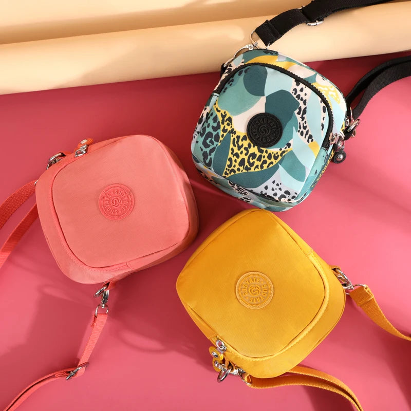 Nylon Waist Bag Printing Mini Crossbody Bags Woman Waist pack
