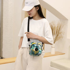 Nylon Waist Bag Printing Mini Crossbody Bags Woman Waist pack