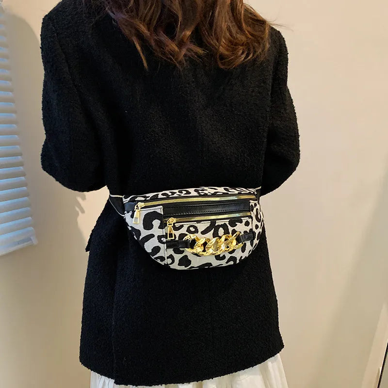 Stripes Shoulder Bag Casual Chest Pack High Woman Waist Belt Bag