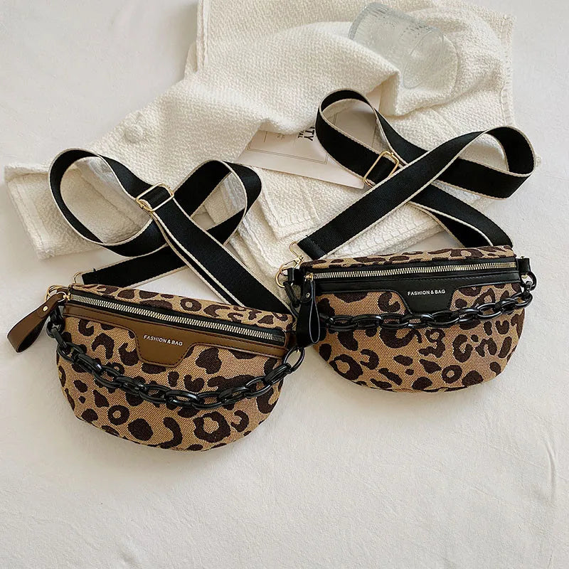 Stripes Shoulder Bag Casual Chest Pack High Woman Waist Belt Bag