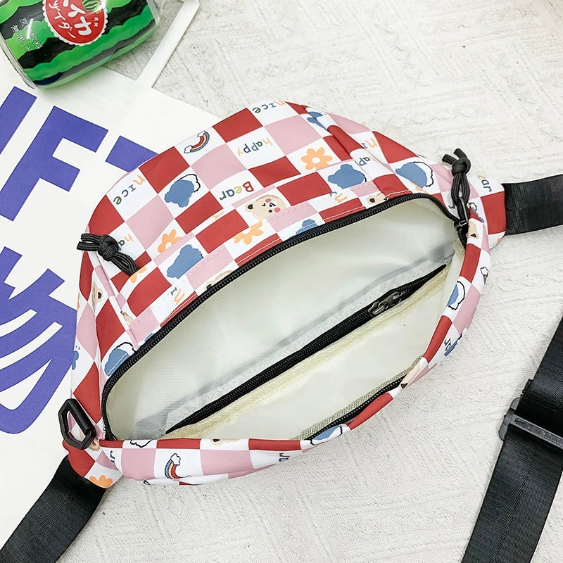 Women's Nylon Waist Bag Cartoon Fanny Pack Casual Belt Bags