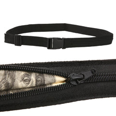 Nylon Money Belt Zip Pocket Fanny Pack Minimalist Wallet