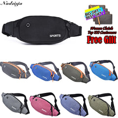 Nylon Waist Pack Sports Fanny Pack Hip Money Belt Mobile Phone Bag