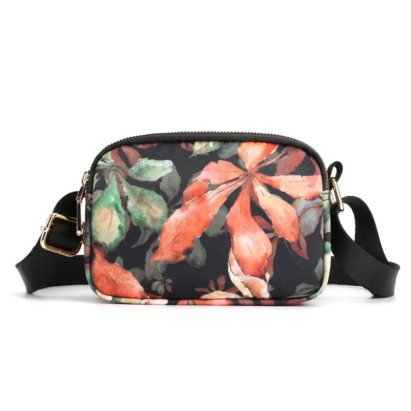 Nylon Waterproof Shoulder Bag Women Handbag Print Messenger Bag