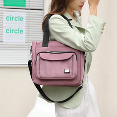 Nylon Waterproof Shoulder Bag Womens Large-capacity Travel Messenger Bag