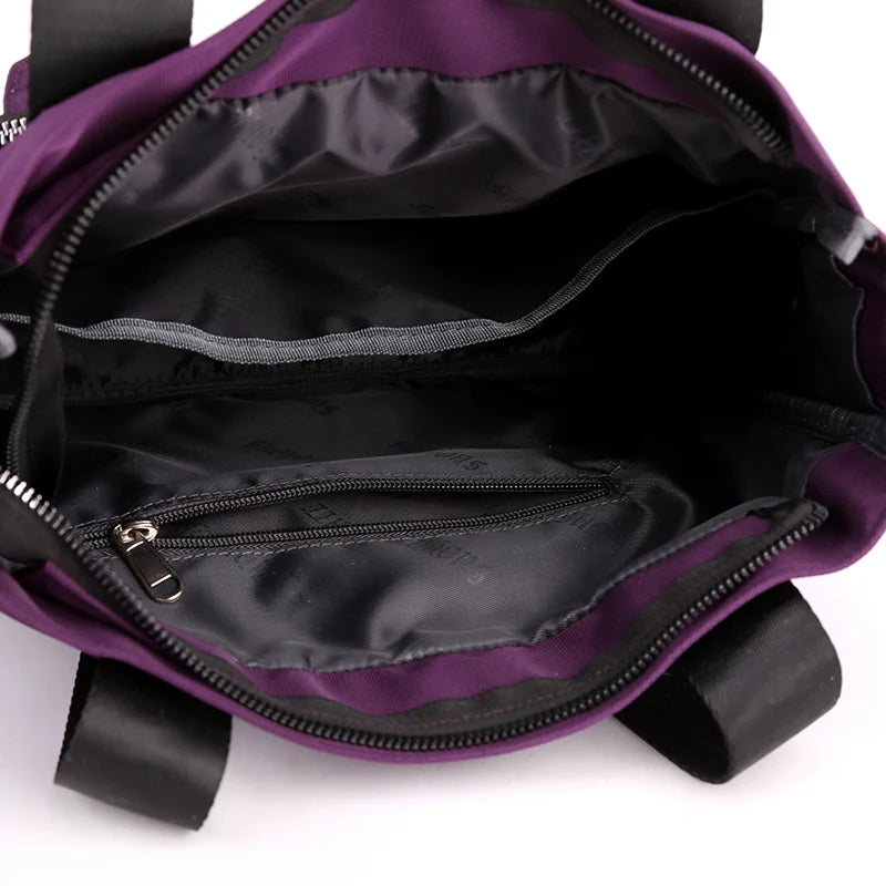 Nylon Waterproof Shoulder Bag Womens Large-capacity Travel Messenger Bag