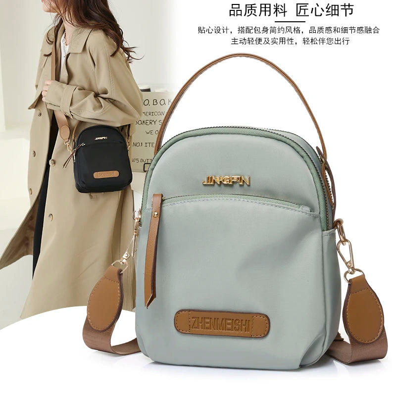 Nylon Waterproof Small Square Women Shoulder Bag Crossbody Handbags