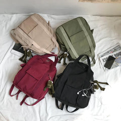 Nylon Waterproof Women Backpack Anti-theft Shoulder Bag