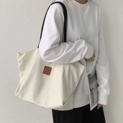 Nylon Waterproof Women Canvas Handbags Ladies Shoulder Shopping Bags