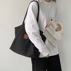 Nylon Waterproof Women Canvas Handbags Ladies Shoulder Shopping Bags