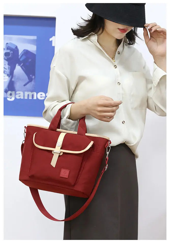 Nylon Waterproof Women's Tote Bags Large Capacity Shoulder Crossbody Bags