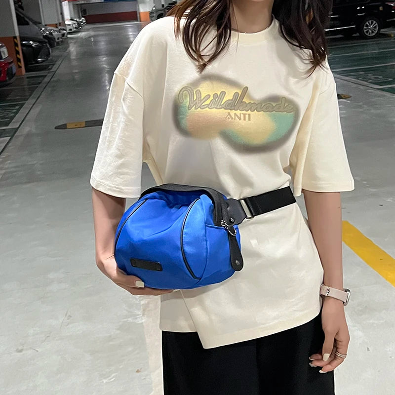 Nylon Waterproof Small Crossbody Shoulder Handbags Lady Waist Packs