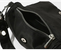 Nylon Women Axillary Bags Rivet Ladies Shoulder Bag