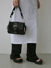 Nylon Women Axillary Bags Rivet Ladies Shoulder Bag