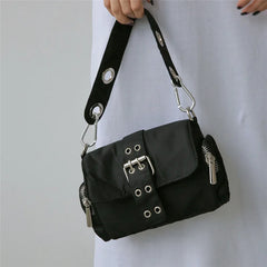 Nylon Women Axillary Bags Rivet Ladies Shoulder Bag