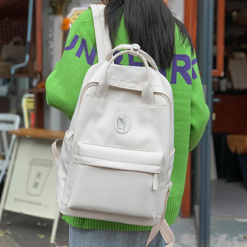 Nylon Women Backpack School Bag For Girl Student Travel Bag